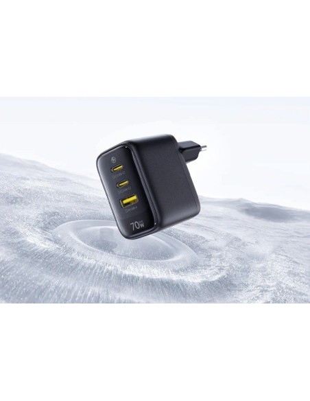 Baseus EnerFill FE22 Ładowarka Sieciowa 2xUSB-C USB-A 70W Czarna