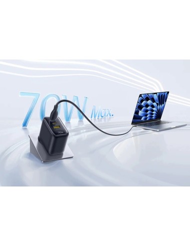Baseus EnerFill FE22 Ładowarka Sieciowa 2xUSB-C USB-A 70W Czarna