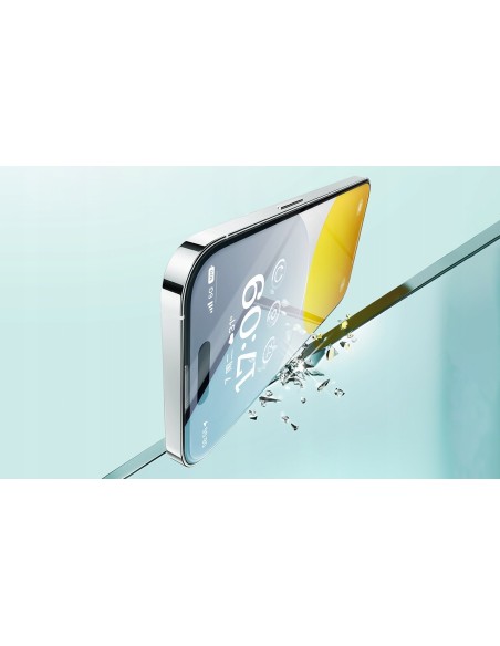 Baseus Sapphire Szkło Hartowane Pełne 9H Do Apple iPhone 15 Pro Max + Aplikator