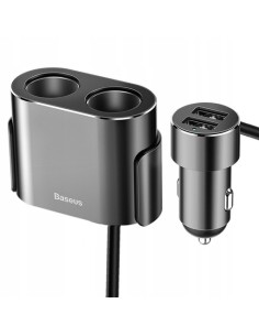Baseus High Efficiency Rozgałęźnik Ładowarka Samochodowa 2xUSB 80W