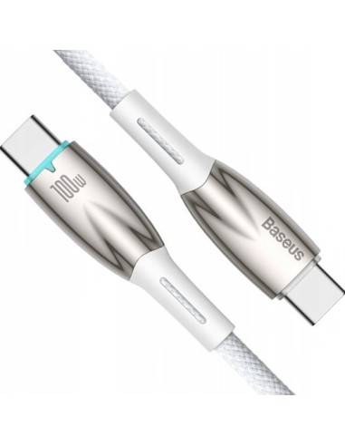 Baseus Glimmer Series Kabel USB-C Do USB-C 100W 2m Biały