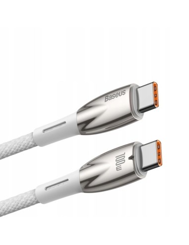 Baseus Glimmer Series Kabel USB-C Do USB-C 100W 2m Biały