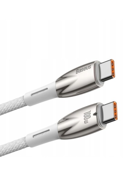 Baseus Glimmer Series Kabel USB-C Do USB-C 100W 2m Biały