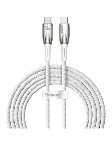 Baseus Glimmer Series Kabel USB-C Do USB-C 100W 2m Biały