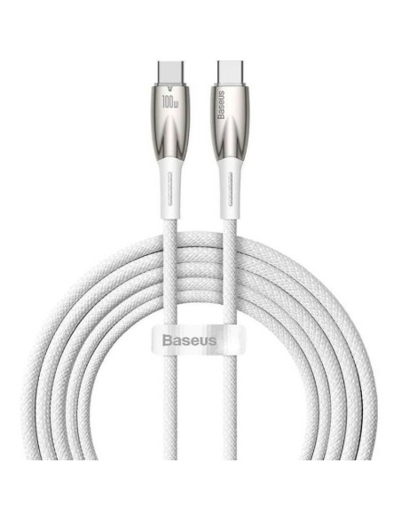 Baseus Glimmer Series Kabel USB-C Do USB-C 100W 2m Biały