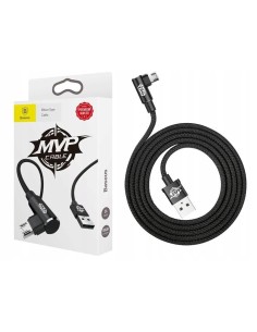Baseus MVP Elbow Kabel Kątowy USB Do Micro USB 1.5A 2m Czarny