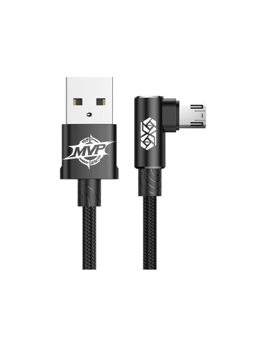 Baseus MVP Elbow Kabel Kątowy USB Do Micro USB 1.5A 2m Czarny