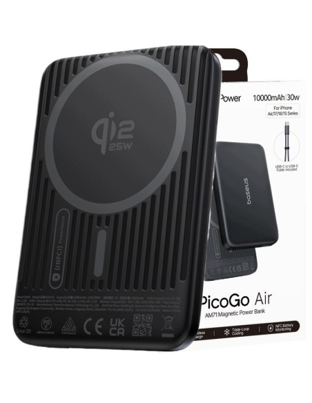 Baseus PicoGo Air AM71 Power Bank 10000 mAh 30W Czarny