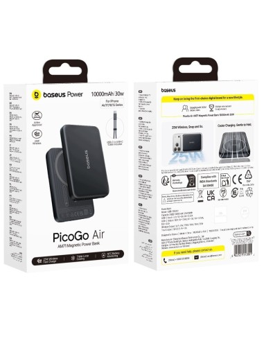 Baseus PicoGo Air AM71 Power Bank 10000 mAh 30W Czarny