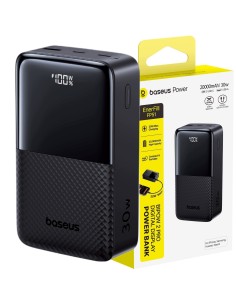 Baseus EnerFill FP51 Bipow 2 Pro Power Bank 20000 mAh 30W Czarny