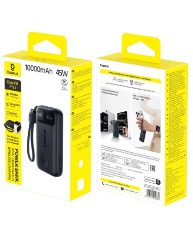 EnerFill FT31 Power Bank 10000 mAh 45W Czarny