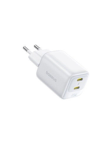 Baseus EnerFill FE22 Ładowarka Sieciowa 2xUSB-C 45W Biała