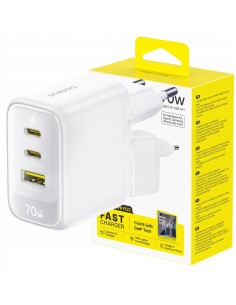 Baseus EnerFill FE22 Ładowarka Sieciowa 2xUSB-C USB-A 70W Biała