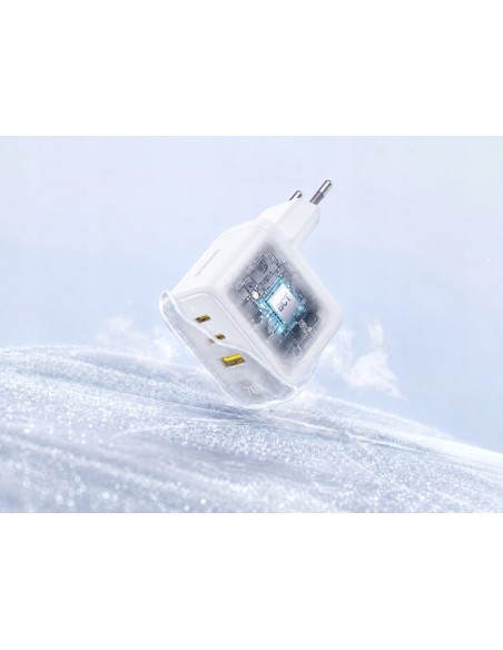 Baseus EnerFill FE22 Ładowarka Sieciowa 2xUSB-C USB-A 70W Biała