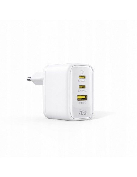 Baseus EnerFill FE22 Ładowarka Sieciowa 2xUSB-C USB-A 70W Biała
