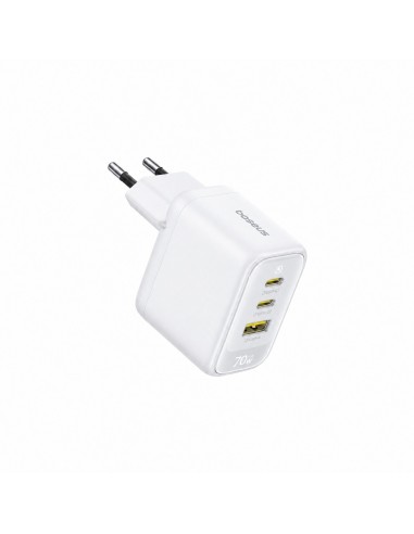 Baseus EnerFill FE22 Ładowarka Sieciowa 2xUSB-C USB-A 70W Biała