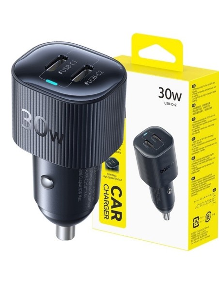 Baseus PrimeTrip VP2 Ładowarka Samochodowa C+C 30W Czarny