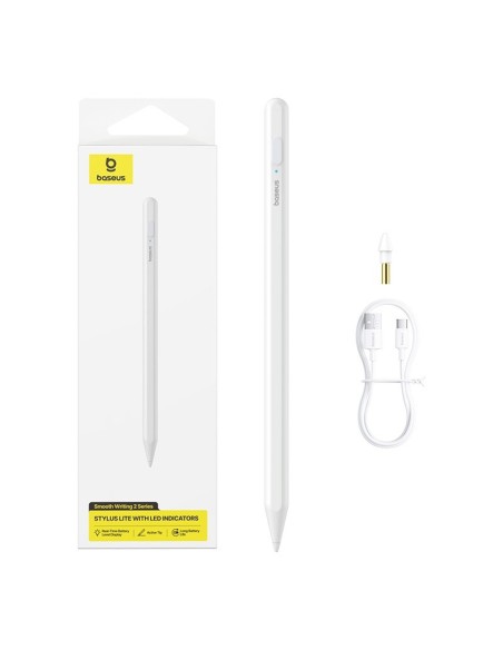 Baseus Smooth Writing 2 Series Rysik Ze Wskaźnikiem LED Biły