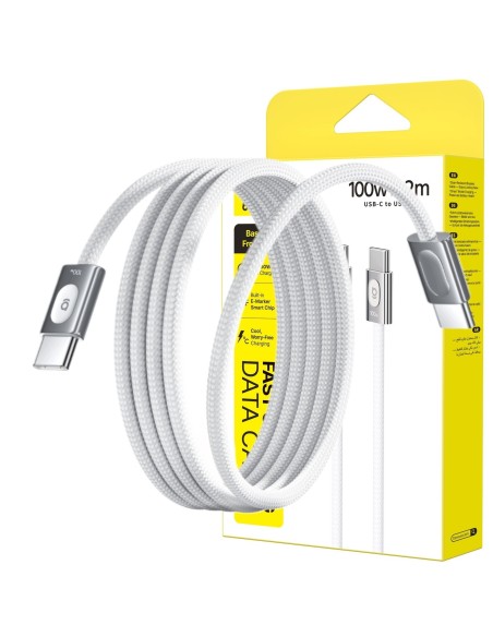 Baseus FrostCore Kabel USB-C Do USB-C 100W 1.2m Biały
