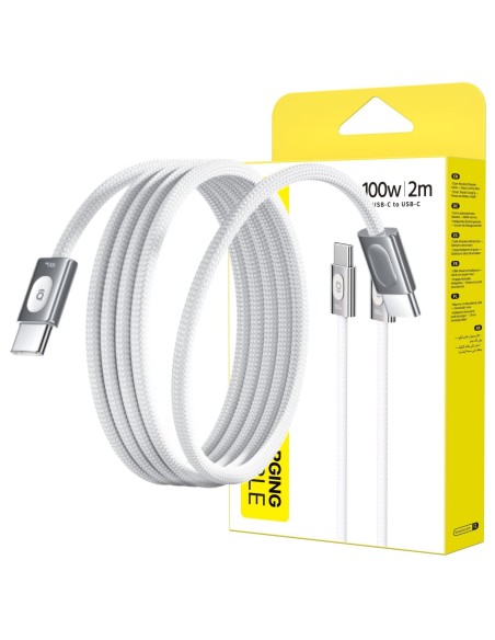 Baseus FrostCore Kabel USB-C Do USB-C 100W 2m Biały