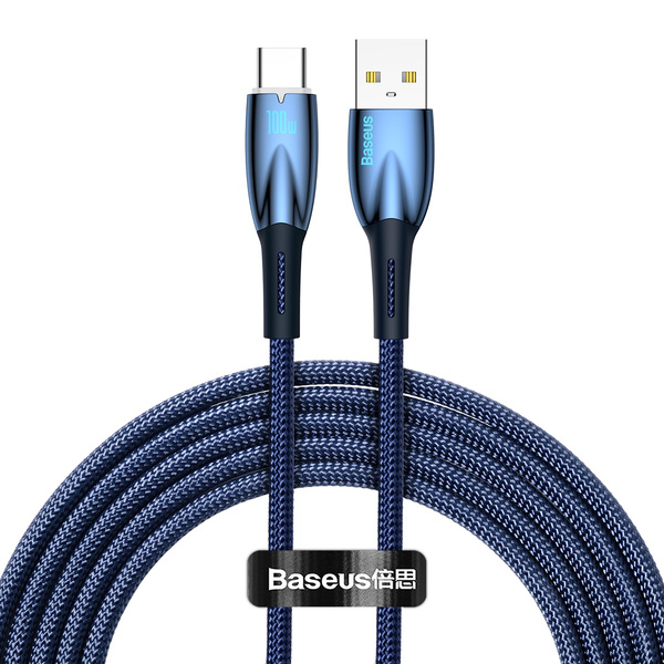 Baseus Glimmer Series Kabel Usb Typ C Power Delivery W M M Niebieski Kable Type C