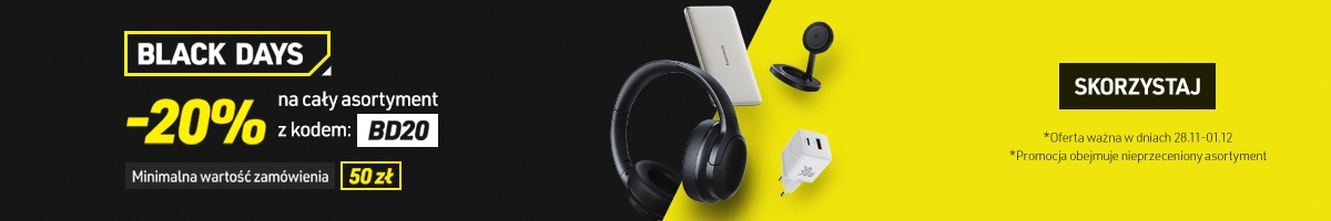 BLACK DAYS | -20% na cały asortyment z kodem: BD20